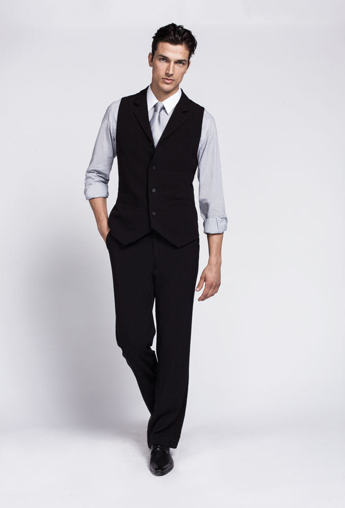 Bistro Male Vest W/ Patch Pockets