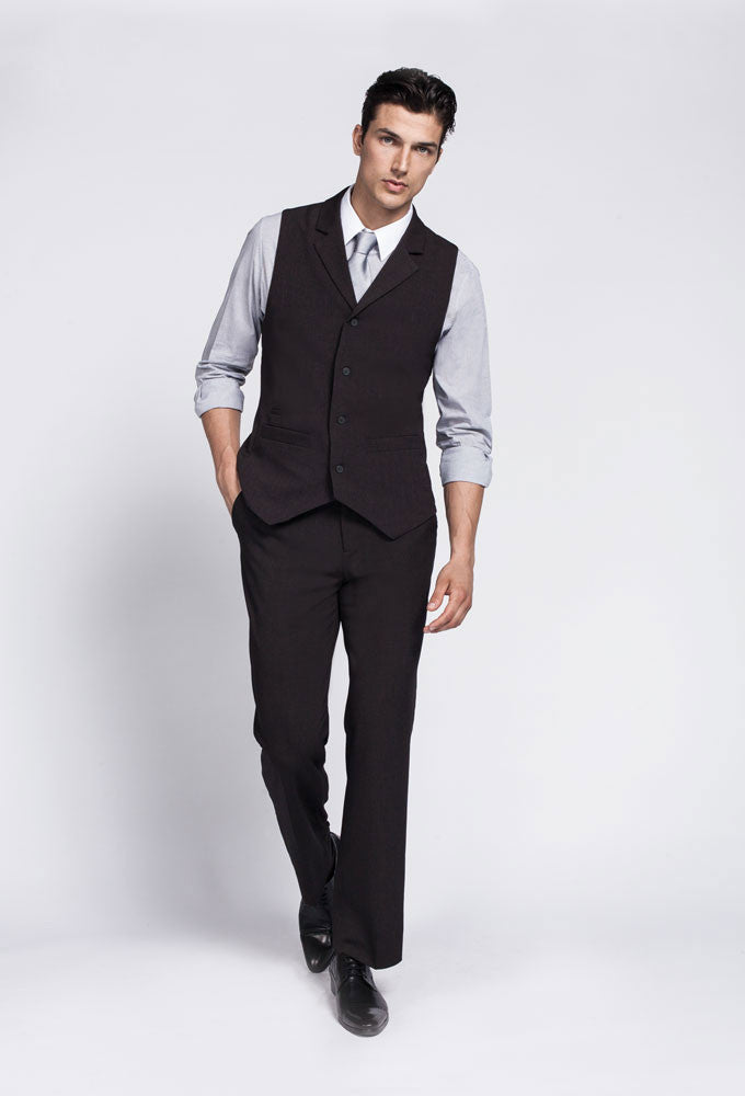 Bistro Male Vest W/ Patch Pockets