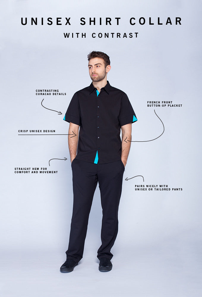 Unisex Shirt Collar W/Contrast